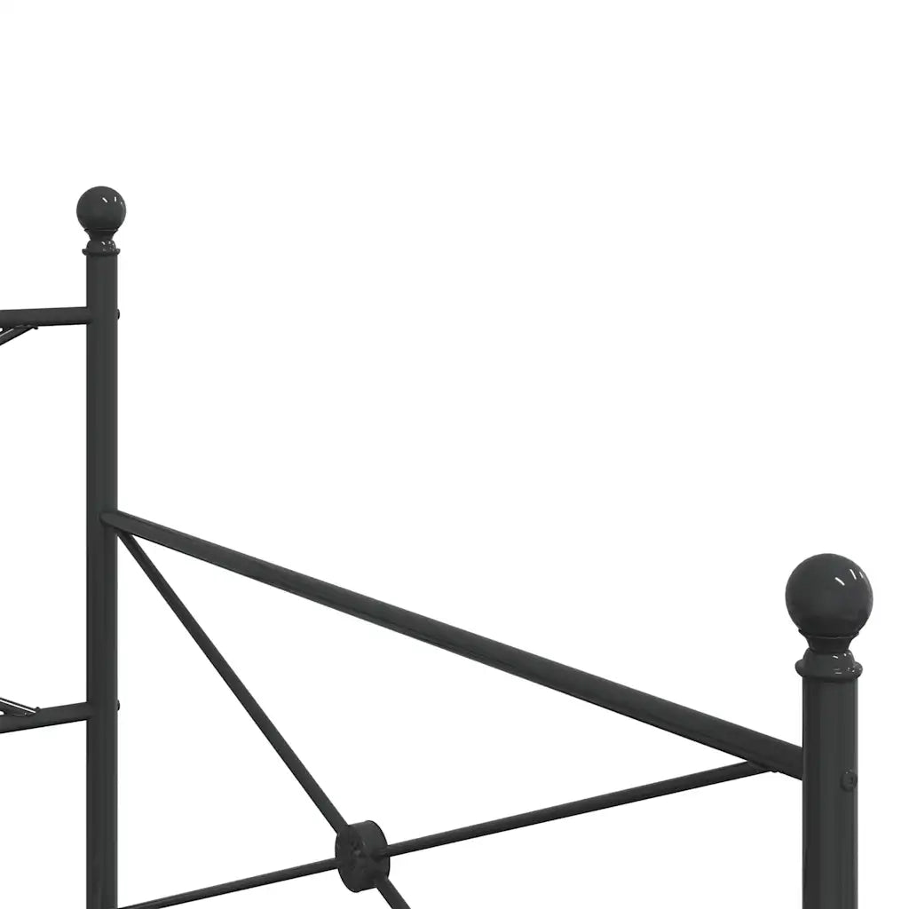 vidaXL Dormeuse senza Materasso Nero 107x203 cm in Acciaio