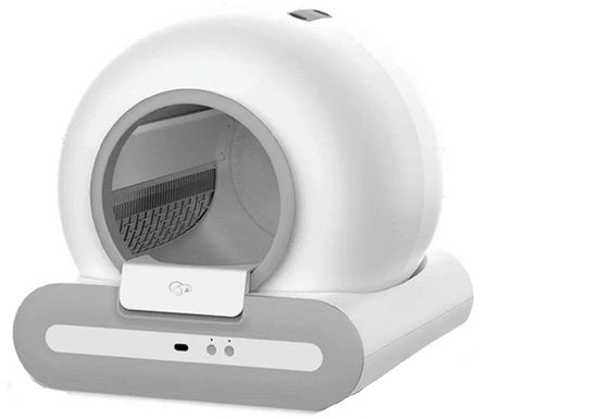 Bacino per gatti automatico - Bacino per gatti self-cleaning - Bacino per gatti igienico - Bacino per gatti intelligente - Tecnologia avanzata - Bianco