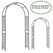 Arco per giardino decorativo in ferro antracite pezzi 2 verdemax