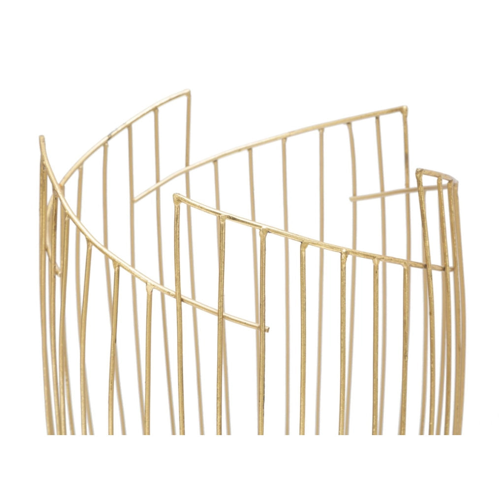 Porta Ombrelli VKH327, Oro, Metallo, 28x28x69 cm