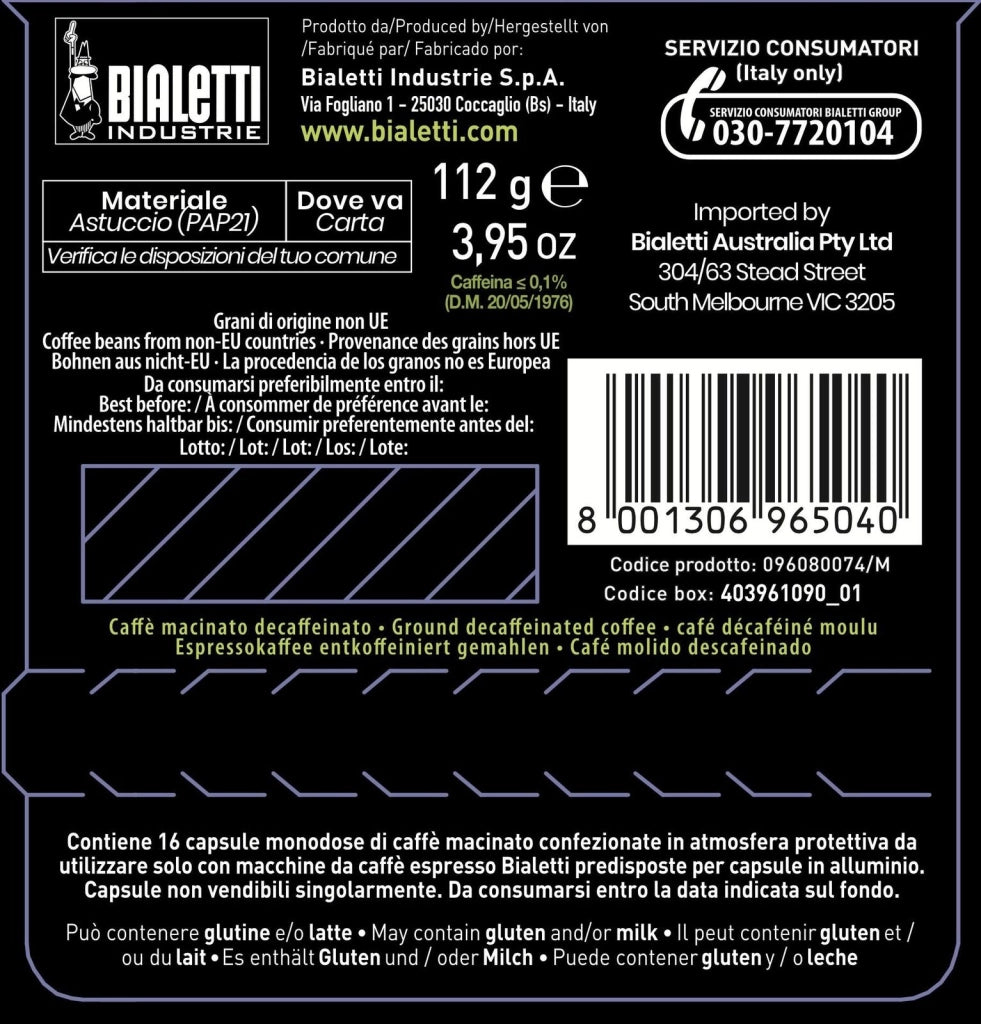 Bialetti Italia Deca Capsule caffè 16 pz