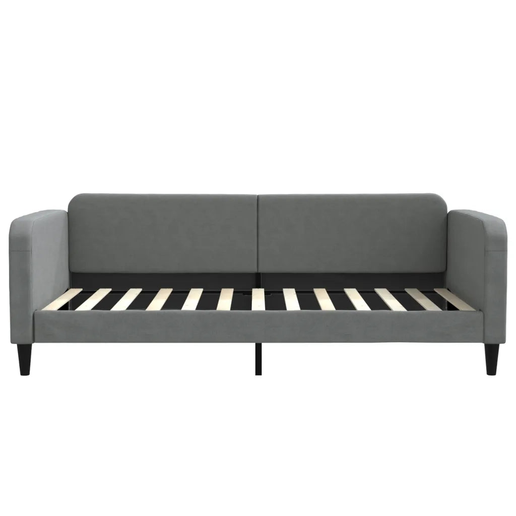 Divano Letto con Letto Estraibile Grigio Scuro 100x200 Tessuto 3196822