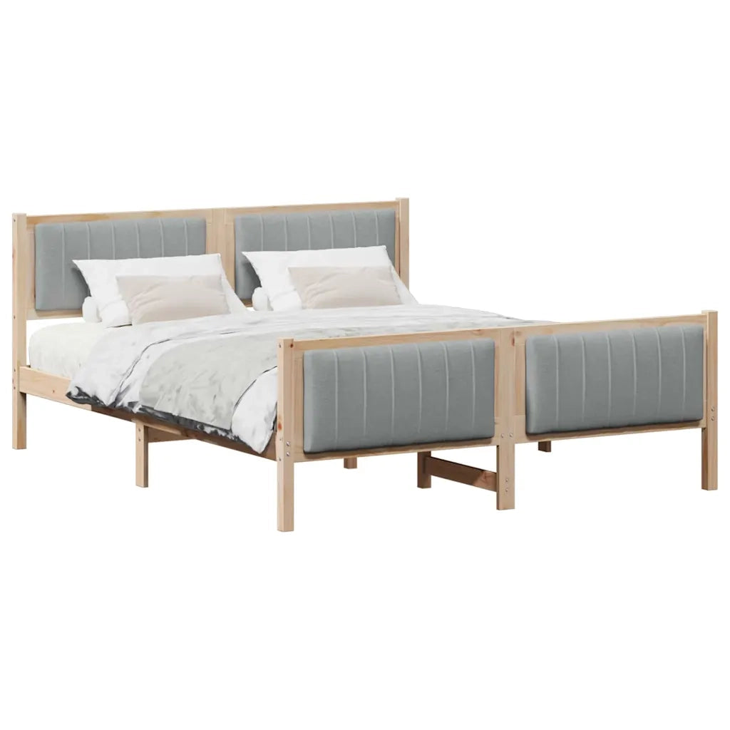 Struttura del Letto Marrone e grigio chiaro 150 x 200 cm 3394313