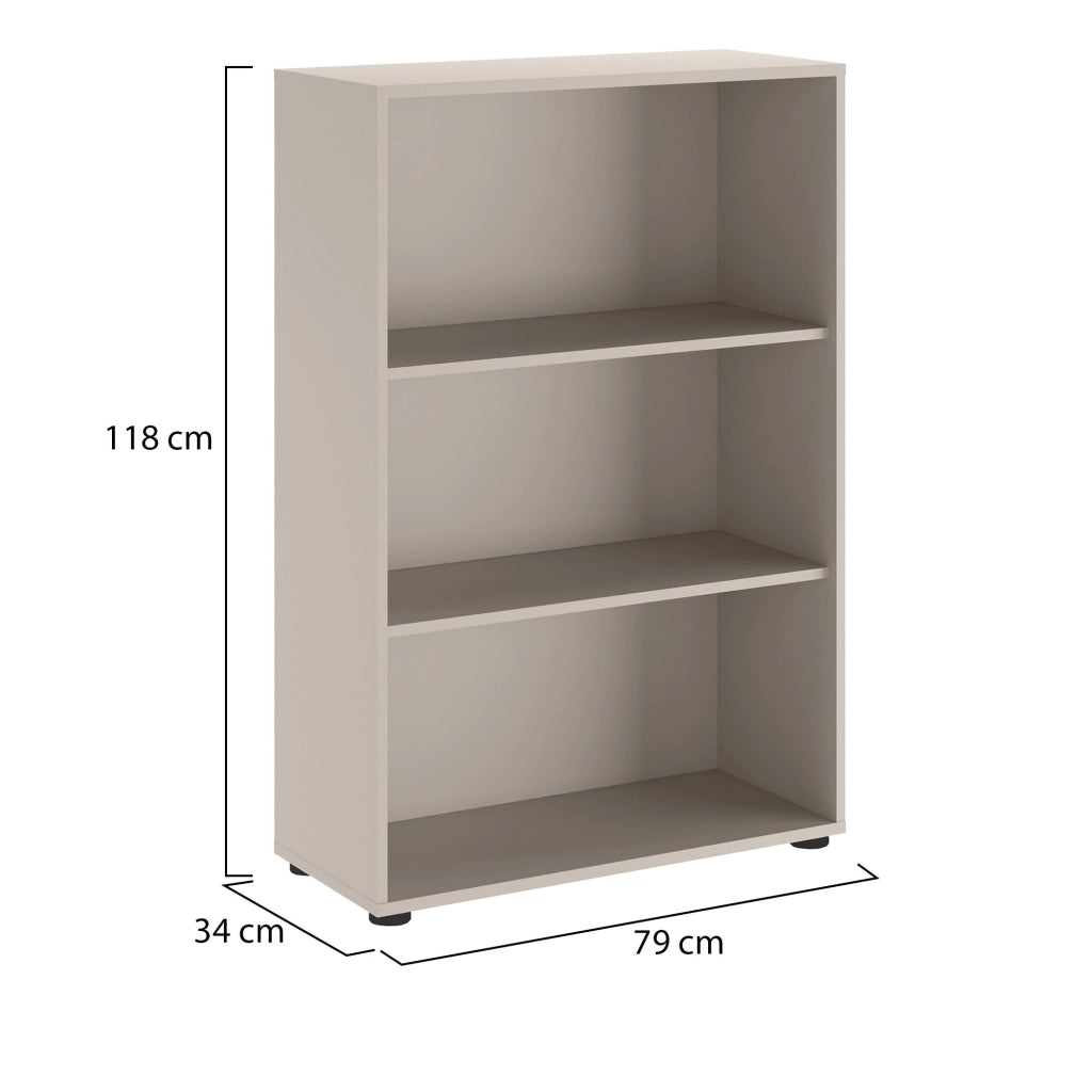 Biblioteca Leporano, Libreria 2 Ripiani, 79x34x118h cm Beige