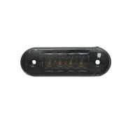 Lampada laterale slim LED, 12V-24V, bianca fumé, 83x27 mm, Breckner Germany