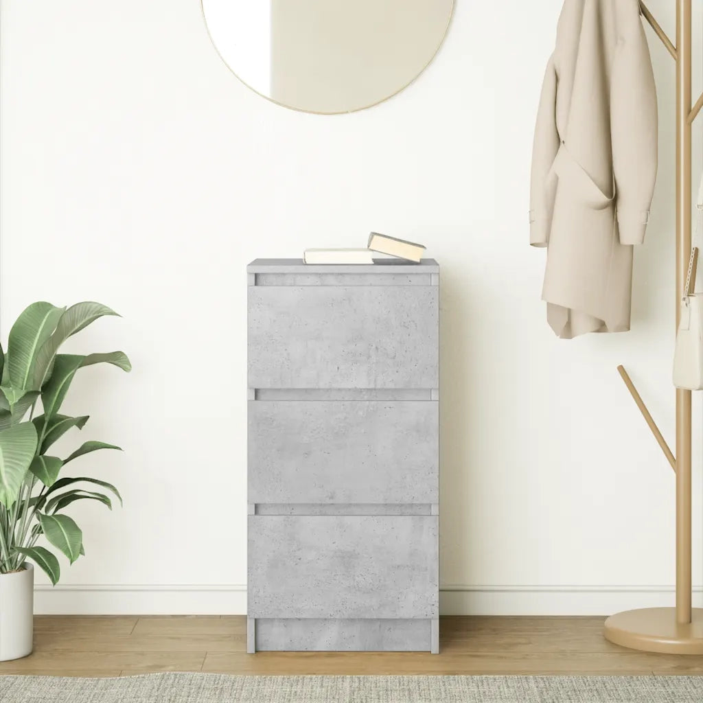 Credenza Grigio Cemento 37,5x35x76 cm in Legno Multistrato 861727