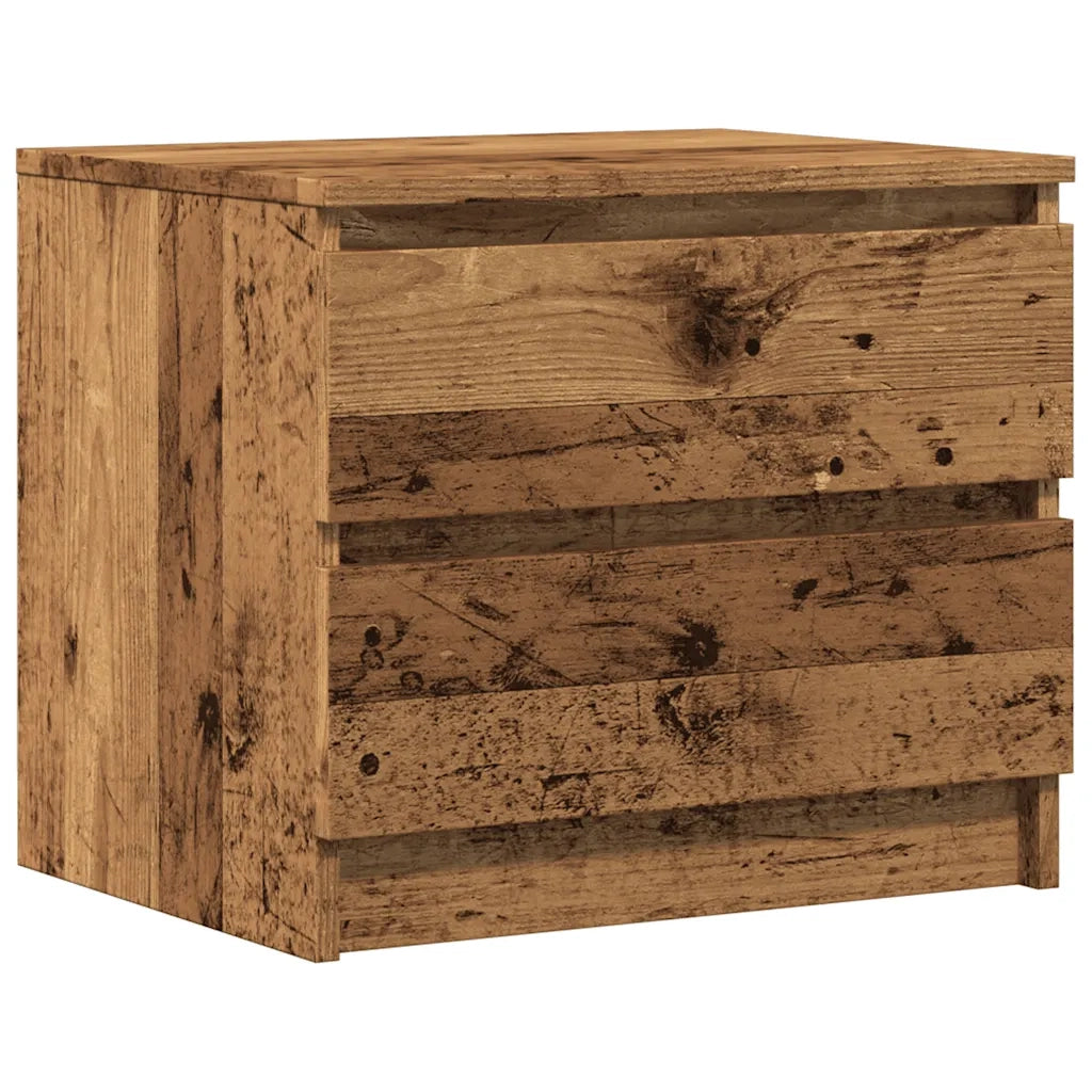 Comodino-Tavolino da notte Legno Antico 50x40x43.5 cm in Legno Multistrato