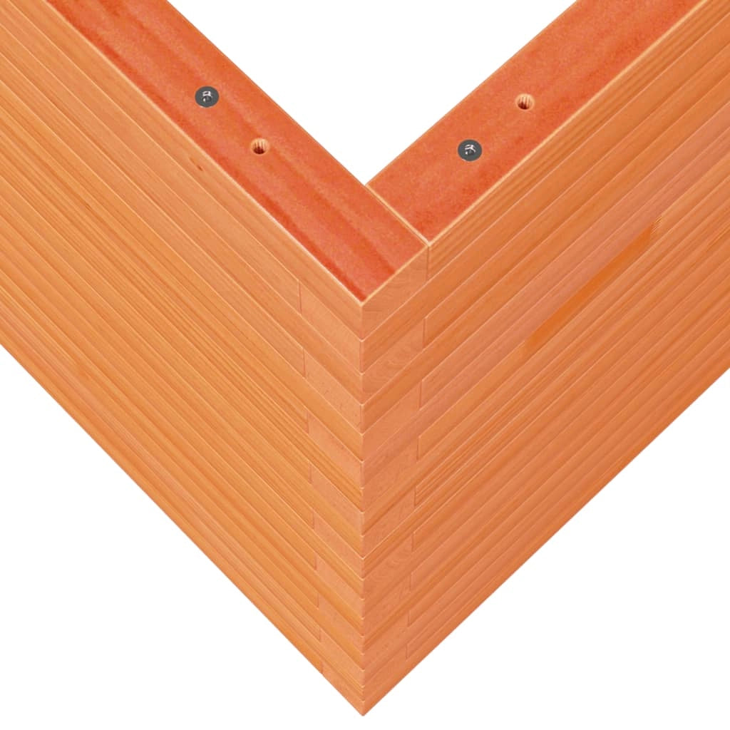 Fioriera rialzata per piante fiori patio giardino finitura a cera 60 x 60 x 68,5 cm legno di pino massiccio marrone 02_0038476