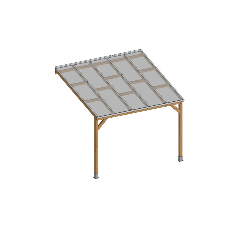 Tetto Couv'terrasse in legno 3x3 m - con tetto
