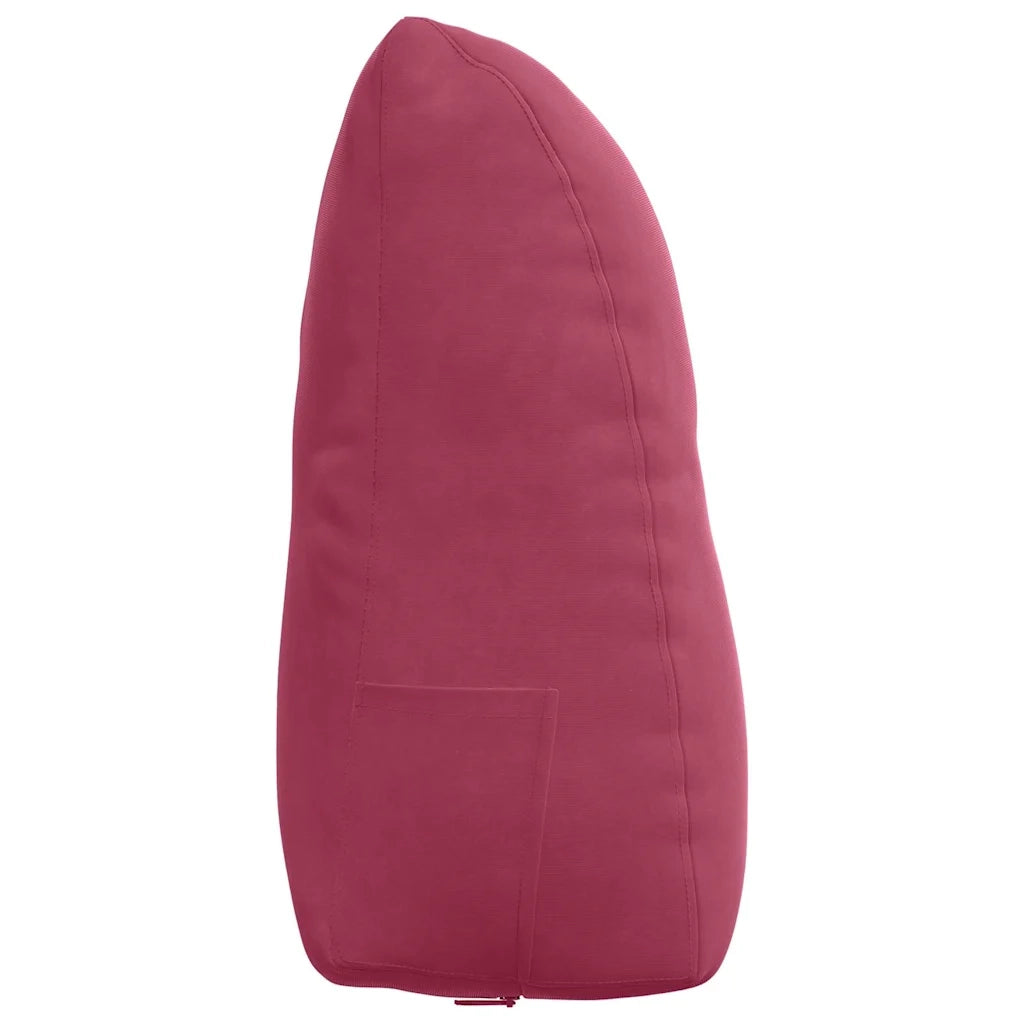 Cuscino per Schiena Rosso Vino 60 x 24 x 50 cm Velluto 42014405