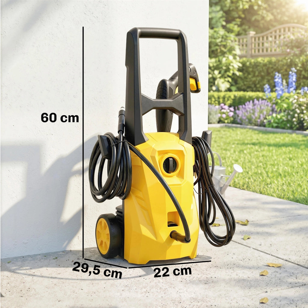 Pulitrice ad Alta Pressione ¨C zephmum ¨C 1600W 120 Bar 29,5x22x60 cm Giallo