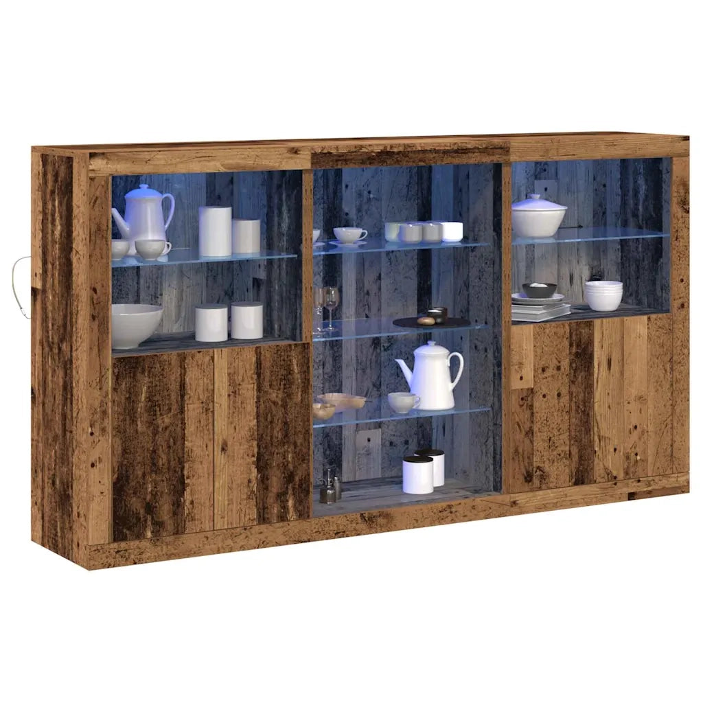Madia LED Legno vecchio 181,5 x 37 x 100 cm Legno multistrato 3333125