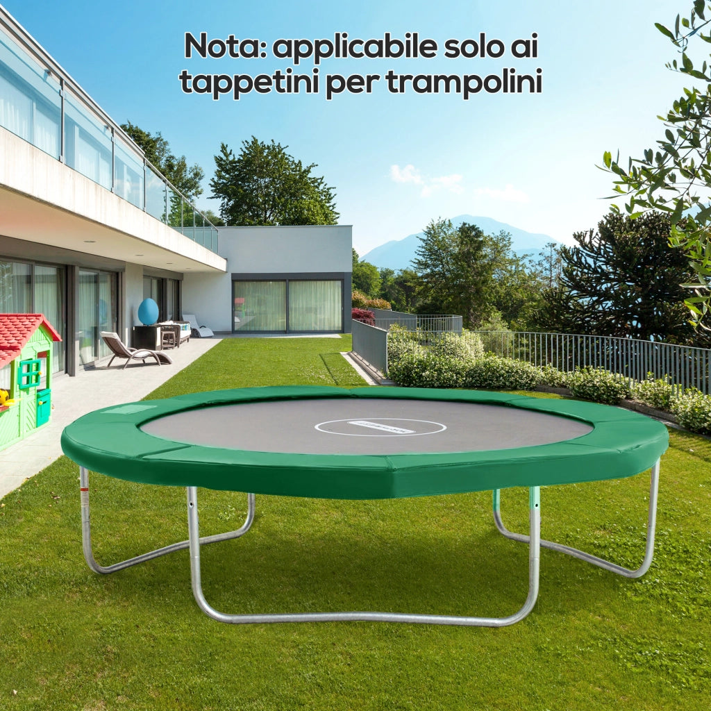 Copertura per Tappeto Elastico Pieghevole e Portatile ¨C zephmum ¨C Plastica PE e Schiuma EPE, Verde, ?305x1.5 cm
