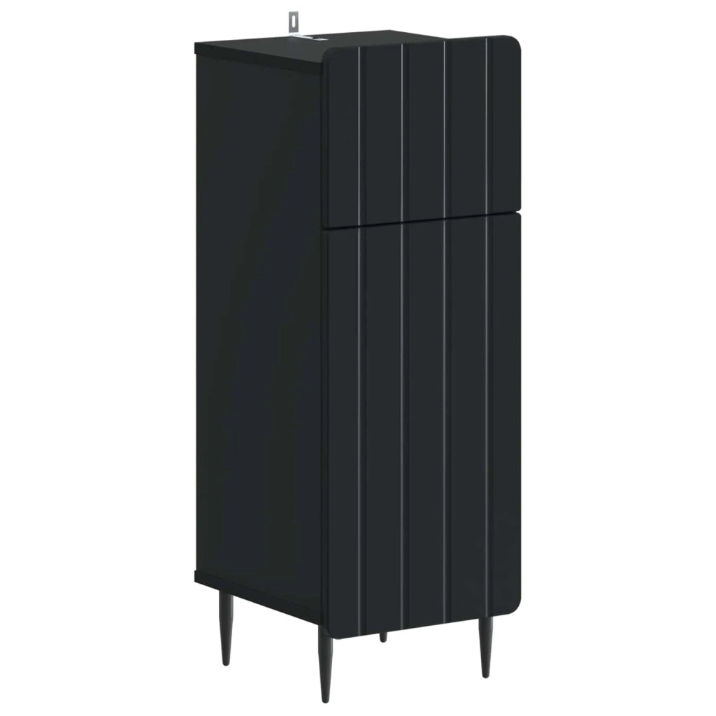 Mobiletto da Bagno ZWOLLE Nero 30 x 31 x 79,5 cm 896386
