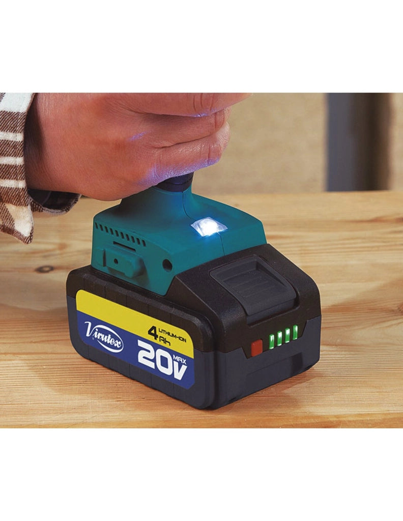 Trapano a Percussione VIRUTEX ATB80P (2 x 4,0 Ah + Caricabatterie + valigetta per il trasporto)
