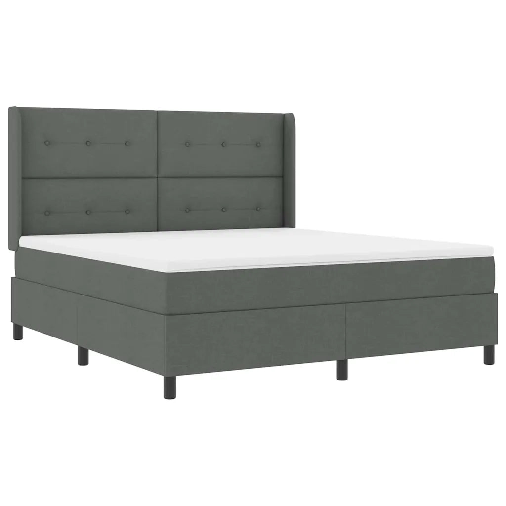 Letto a Sorgente LED Grigio scuro 180 x 200 cm Tessuto 3343519