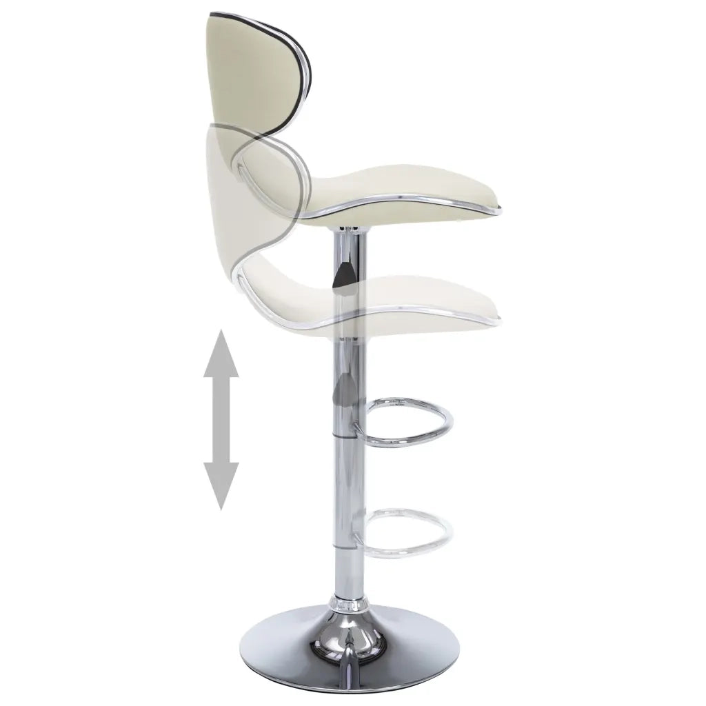 323647 Bar Stools 2 pcs Cream Faux Leather cod mxl 55645