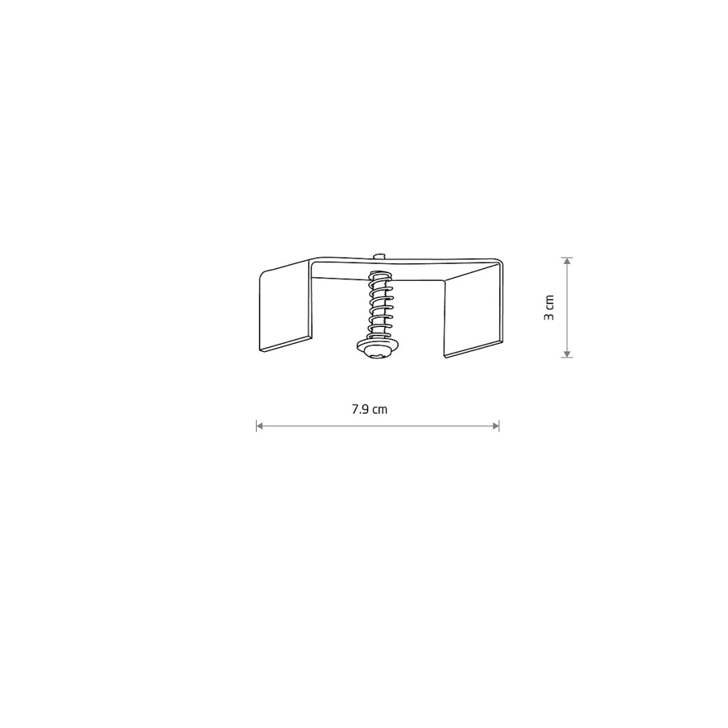 Staffa montaggio binario incasso CTLS cromata Nowodvorski 8306