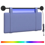 Testiera | Testata sospesa Con luce LED Blu jeans Tessuto