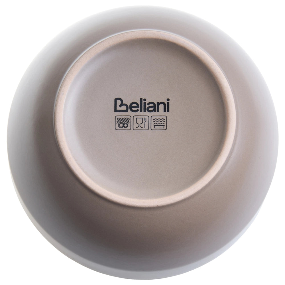 Servizio da tavola 16 pezzi in gres beige e blu elegante per cucina e sala da pranzo con finitura smaltata colorata per 4 persone