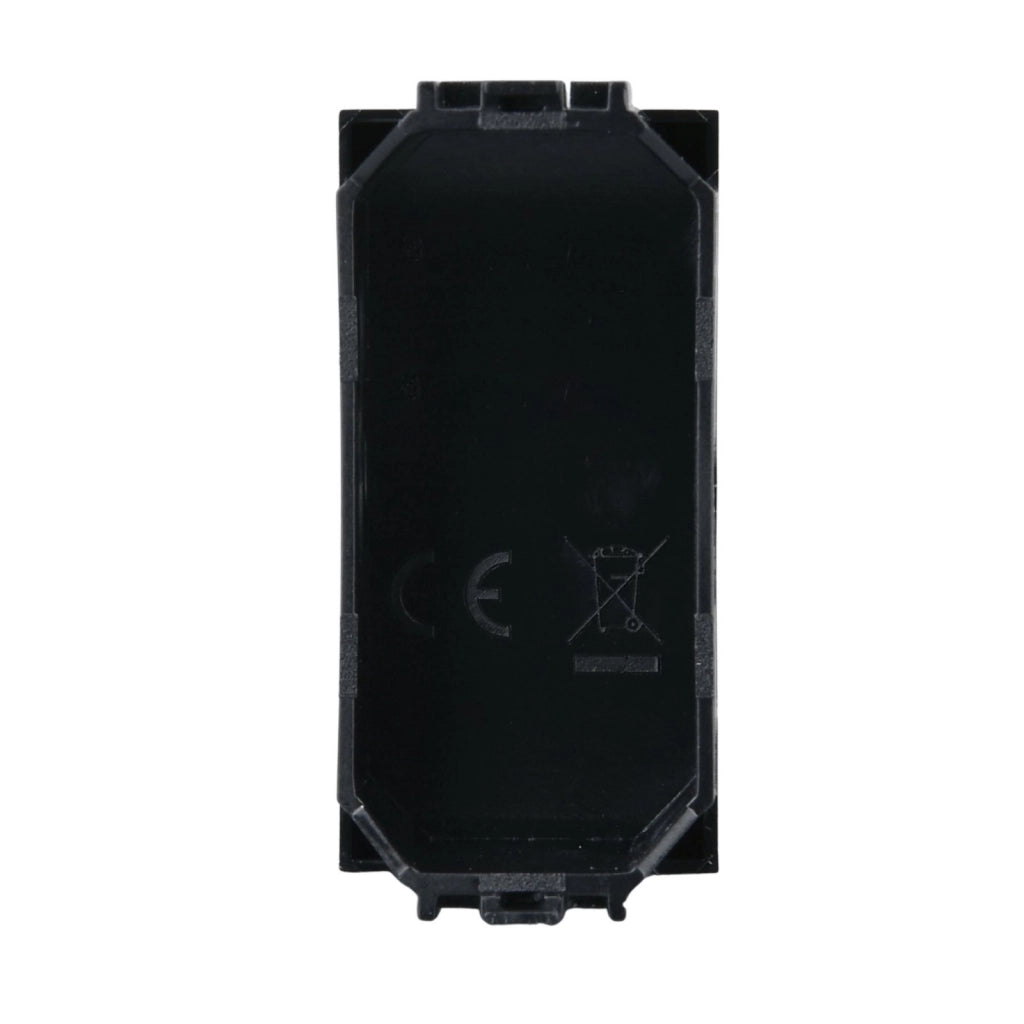 2 Pezzi Copritasti Copriforo Falso Polo  MBL Nero 1M Compatibile Bticino Living International BLN0100
