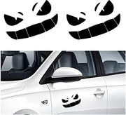Etichette per auto - Smiley - 2 pezzi - PVC - 11 x 6 cm - Universali - Facili da applicare