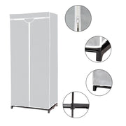 Armadio in tessuto 75 x 50 x 170 cm grande capacità di contenimento estetica moderna tessuto non tessuto grigio 20_0010306