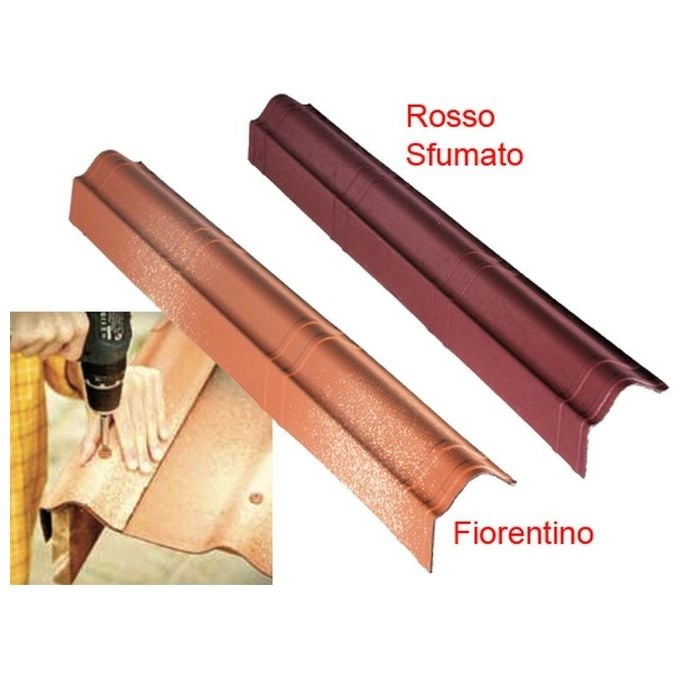 Brixo Scossalina Laterale Onduvilla Rosso Sfumato 104x11cm