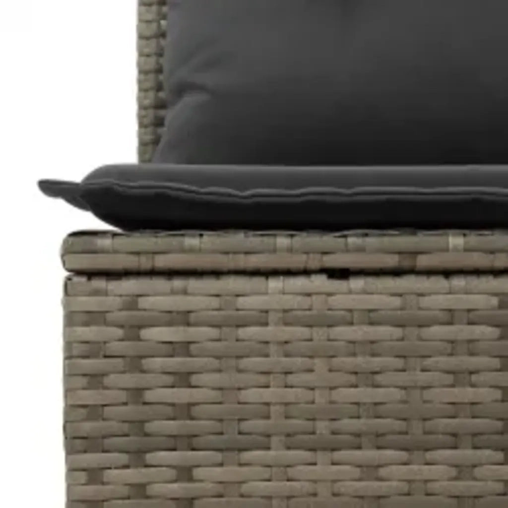 Set Divano da Giardino 8 pz con Cuscini Grigio in Polyrattan 3219939