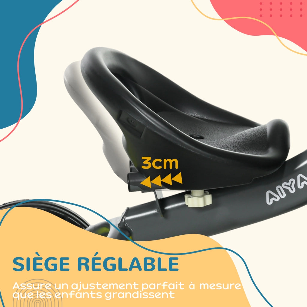 Triciclo Bambini con Cestino e Campanella ¨C Zephmum ¨C Nero