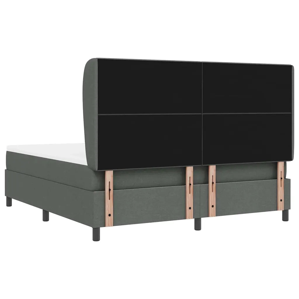 Letto a molle con materasso Grigio scuro 180 x 200 cm Tessuto 3340579