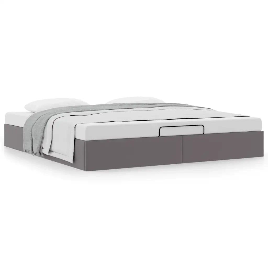 Struttura Letto Pouf senza Materasso 200x200 cm Similpelle 3310822