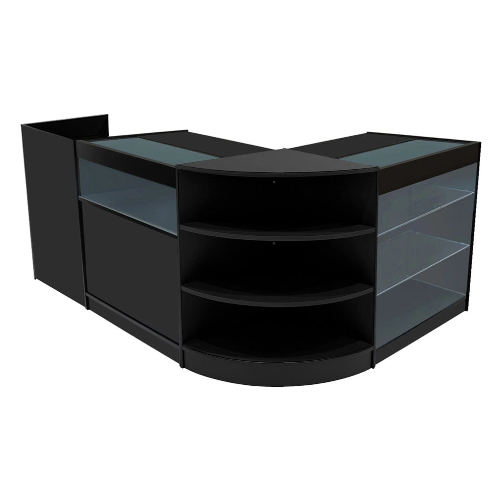 Set Banconi Nero Hyperion LED K900 B900 LM60 TB60 con Serrature e Vetrina