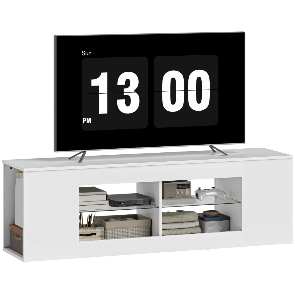 Mobile TV ¨C zephmum ¨C Bianco, Multistrato, 140 cm