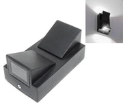 Applique Lampada Faretto per uso esterno a led luce 6500k 10W NERO LUCE A 2 VIE