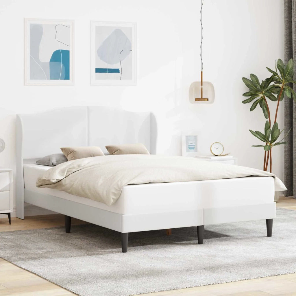 Struttura del letto con testiera Bianco 140 x 200 cm Similpelle 42027857