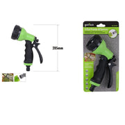 Trade Shop - Pistola A Spruzzo 5 Getti Giardino 205mm Regolabile Con Maniglia Di Blocco 90009 -