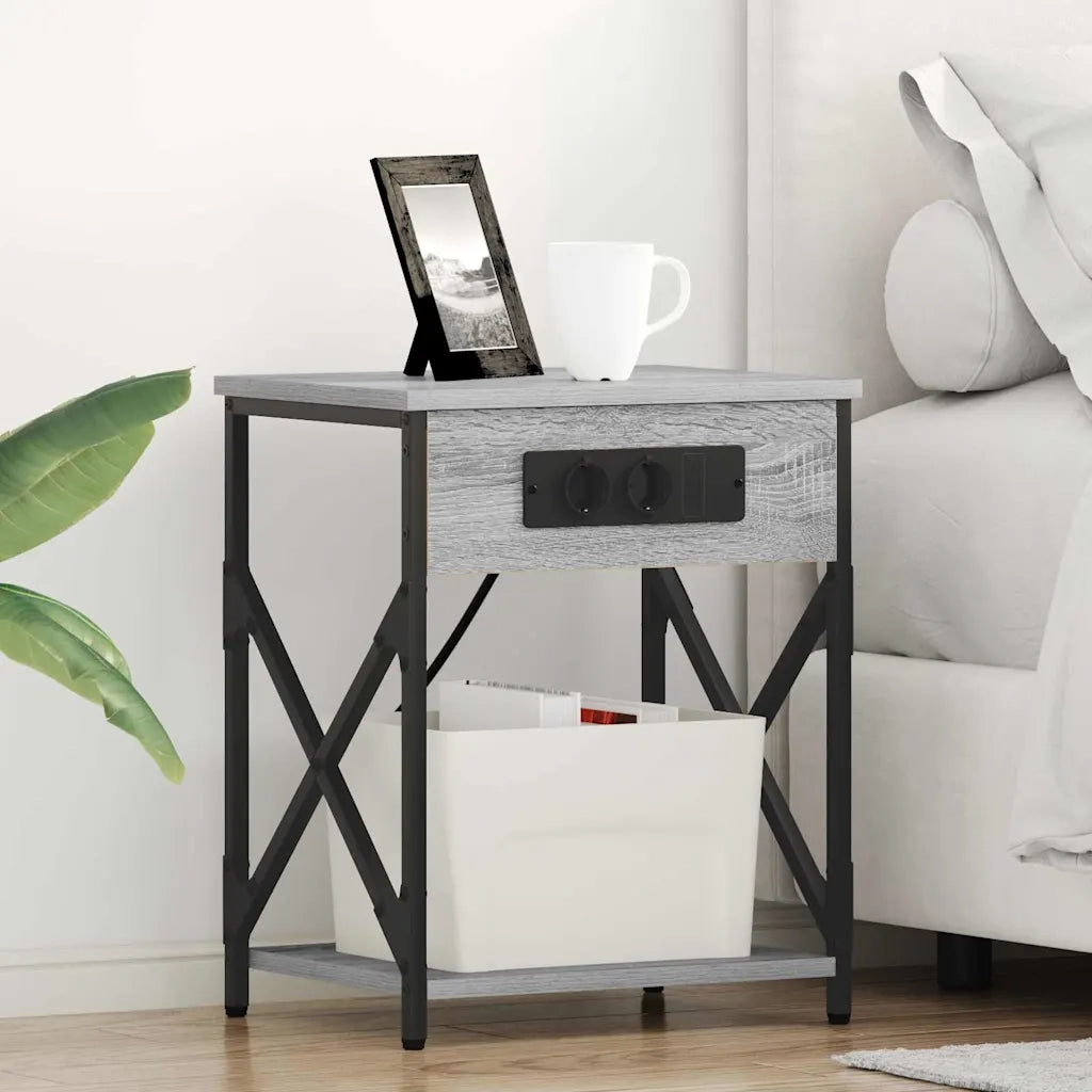 Armadio da Notte Grigio Sonoma 41 x 31 x 51 cm 859511