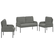 Set Divano | Divano da soggiorno | Sofa 3 pz Grigio scuro 115 x 56 x 80 cm Legno compensato