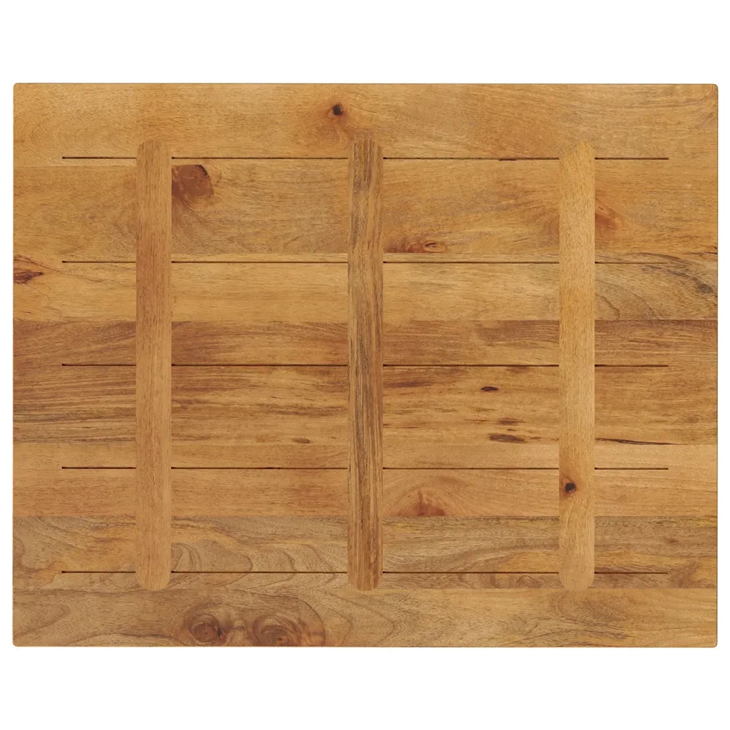 Piano per Tavolo 100x80x2,5cm Rettangolare Legno Massello Mango 371612