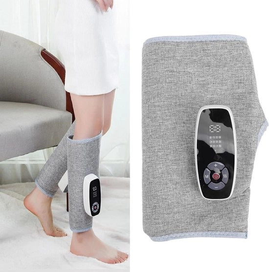 Massaggiatore per gambe riscaldabile a onde d'aria con funzione di massaggio pneumatico - regolabile automaticamente - 3 velocità di vibrazione - riscaldamento - massaggio a pugno