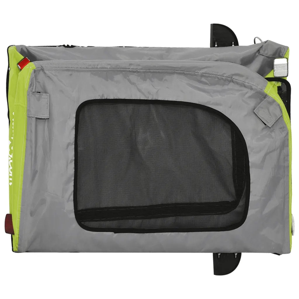 Rimorchio da Bici per Animali Verde e Grigio Oxford e Ferro CFW1760091