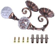 Gordini a parete 2 pezzi - Maniglie metalliche per tende - Cristalli da 3 cm - Supporto per tende - Drappeggiatori - Peso per pezzo 167 gr - Maniglie per drappeggi