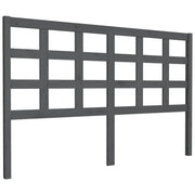Testiera | Testata Letto Grigia 156x4x100 cm in Legno Massello di Pino