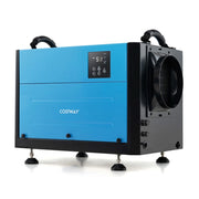 Deumidificatore compatto 58,5 L/giorno 52 x 35,5 x 35 cm 3 modalità funzionamento silenzioso design moderno in metallo blu 20_0018421