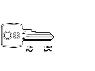 CHIAVI PER CILINDRI EURO LOCKS 4 SPINE PICCOLE- - EU4R SX - 10 pezzi SILCA