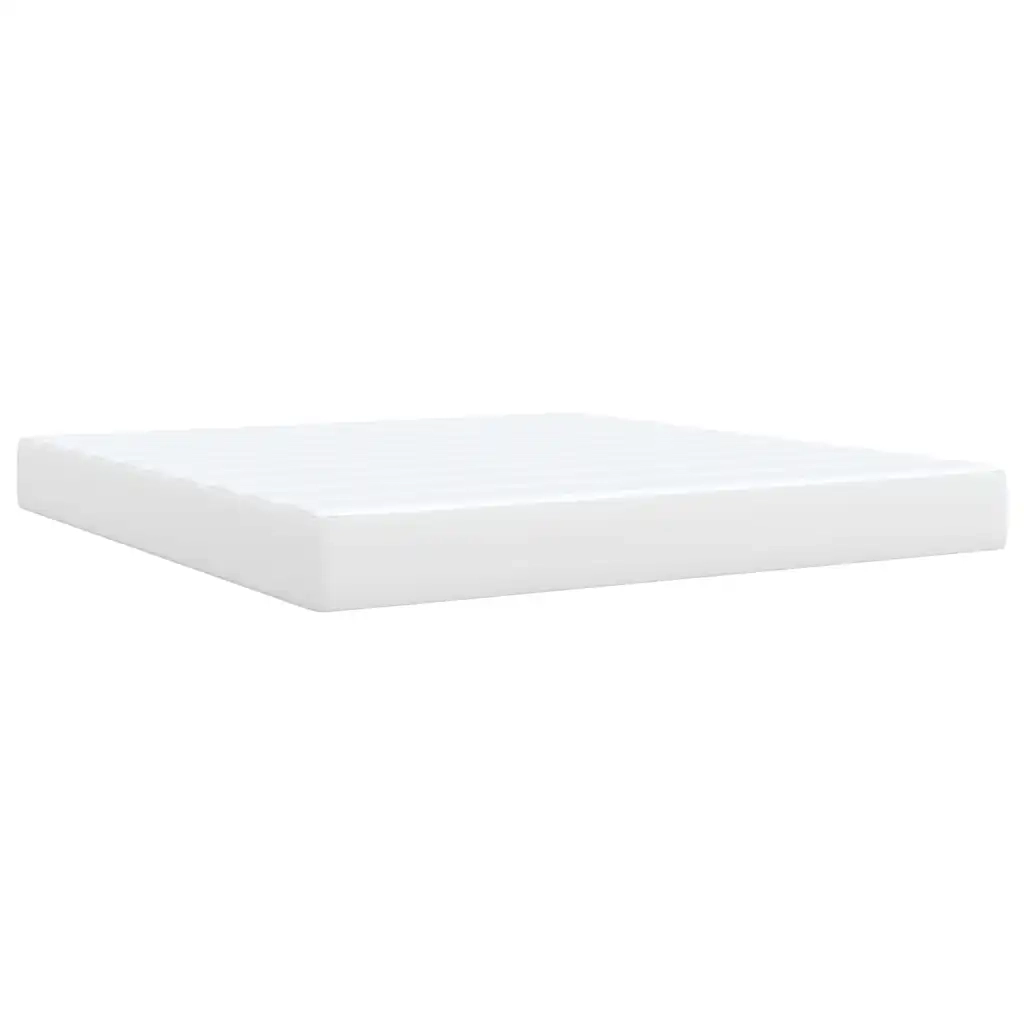 Giroletto a Molle con Materasso Bianco 180x200 cm in Similpelle