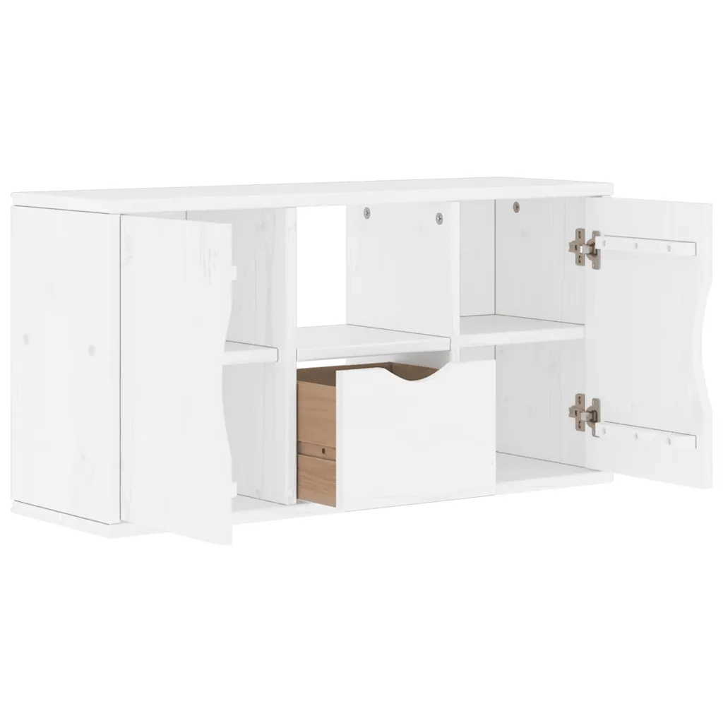 Mobile Porta TV con Cassetto ODDA Bianco 79x24x40 cm 4103606