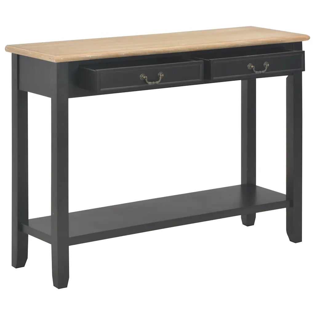 Tavolo Consolle | Tavolo d'Ingresso Nero 110x35x80 cm in Legno