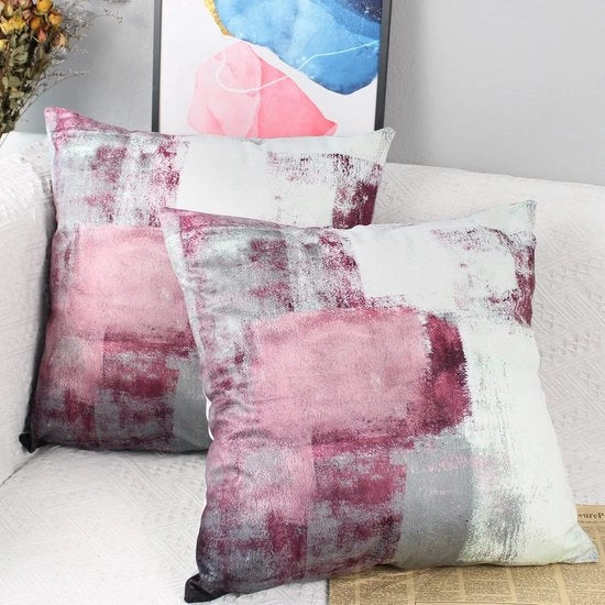 Set di cuscini in pelle di 2 pezzi - Cuscini in pelle 50 x 50 cm - Cuscini decorativi - Cuscino da divano - Cuscino per sedia - morbidi e duraturi - cuscini con copertura